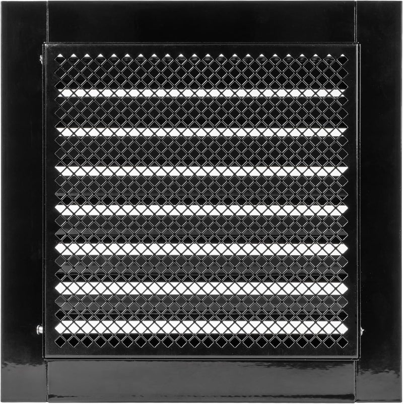 ECOPRO VENT 8" x 8" Inch Square Black Galvanized Steel Ventilation Grille with Metal Mesh (Duct 8" x 8"/Grille 10" x 10") HVAC - Heating, Cooling Air Intake Louvered Vent - Exhaust Outdoor Vent System Duct Cover - Image 2